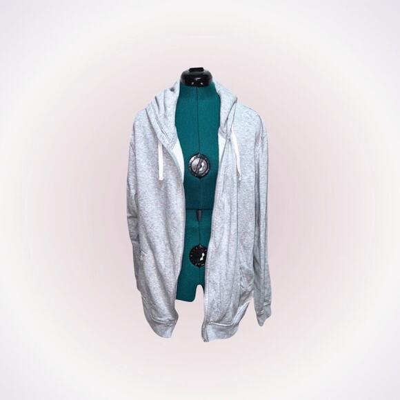 H&M Other - H&M relaxed fit gray hoodie zip front jacket | Sz XXL